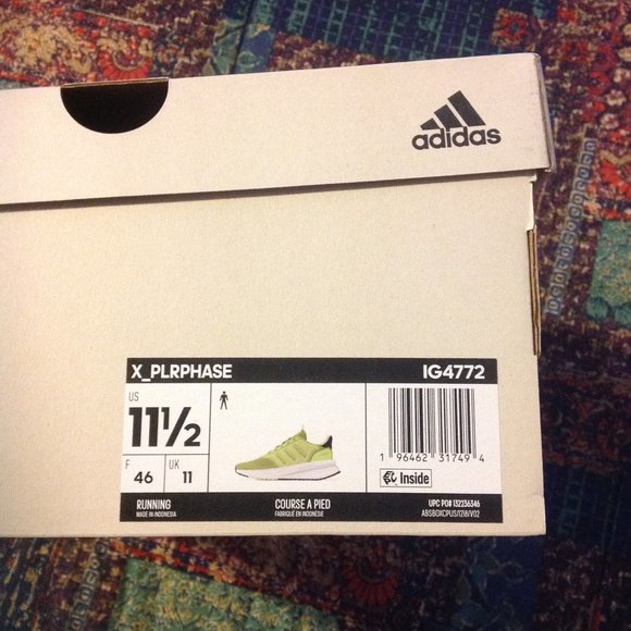 Adidas Men's X_PLRPHASE Lime Green Sneakers - 11.5 - New in Box - Picture 11 of 12